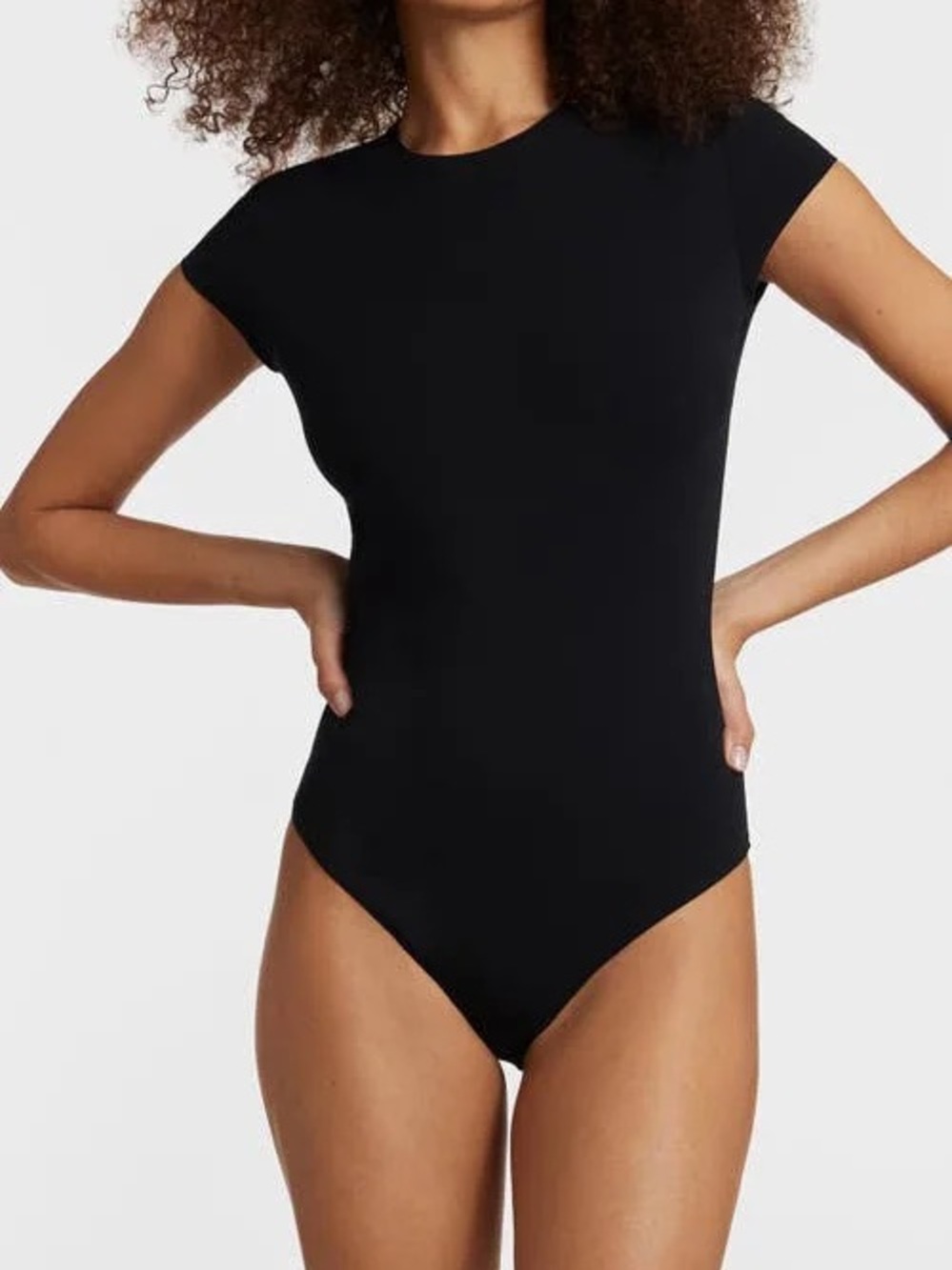 Commando Black Short-Sleeve Bodysuit